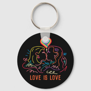 Lesbian LGBT Pride Keychain