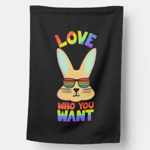 Lesbian LGBT Rabbit House Flag