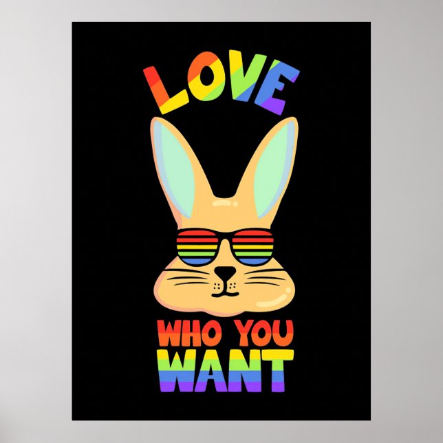 Lesbian LGBT Rabbit Poster (Front)