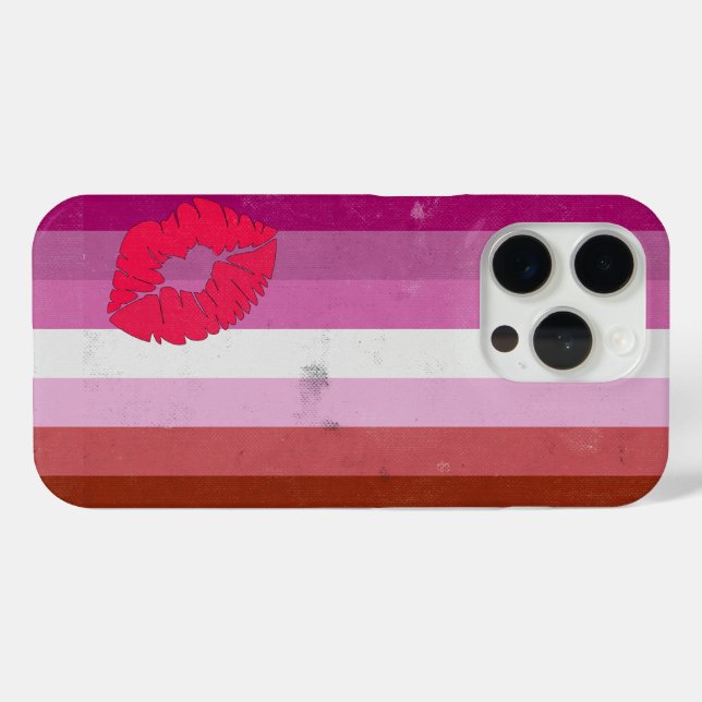 Lesbian (Lipstick) Flag Case-Mate iPhone Case (Back (Horizontal))