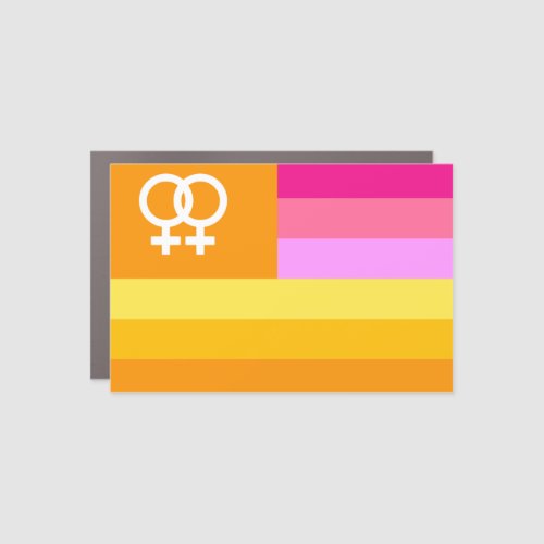 Lesbian Love Dawn Pride House Flag Car Magnet