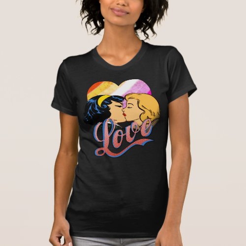 Lesbian love in a pop art style T_Shirt