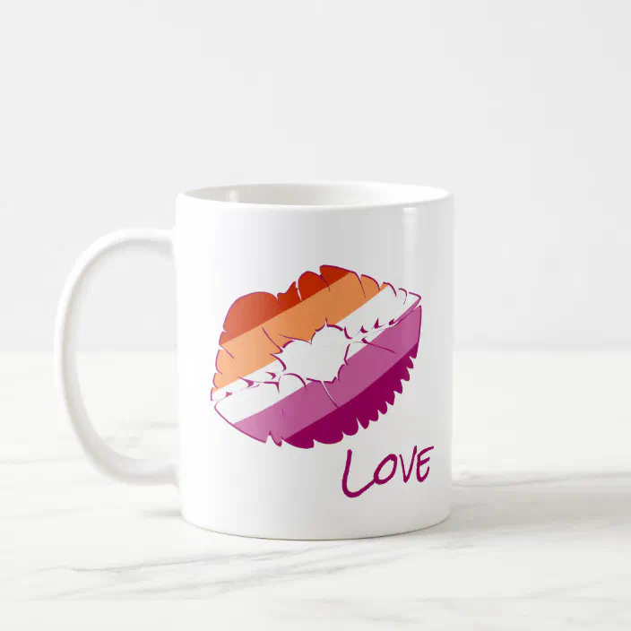 Lesbian Flag Love Mug