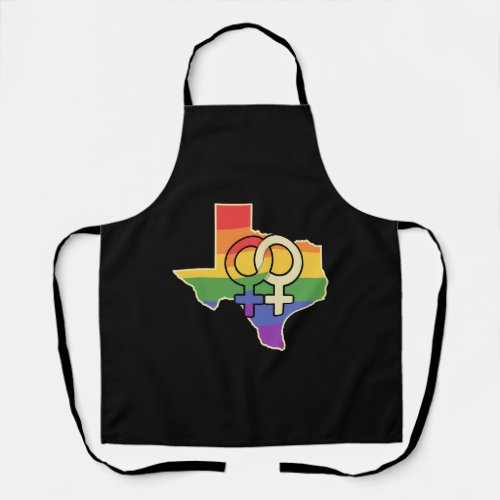 Lesbian Love Texas Design for proud LGBT Texans Apron