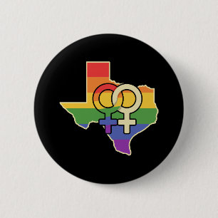 Lesbian Love Texas Design for proud LGBT+ Texans Button