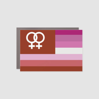 Lesbian Love (WLW) Pride House Flag Car Magnet