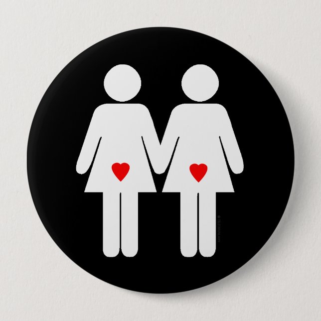 Lesbian Lovers - Button (Front)