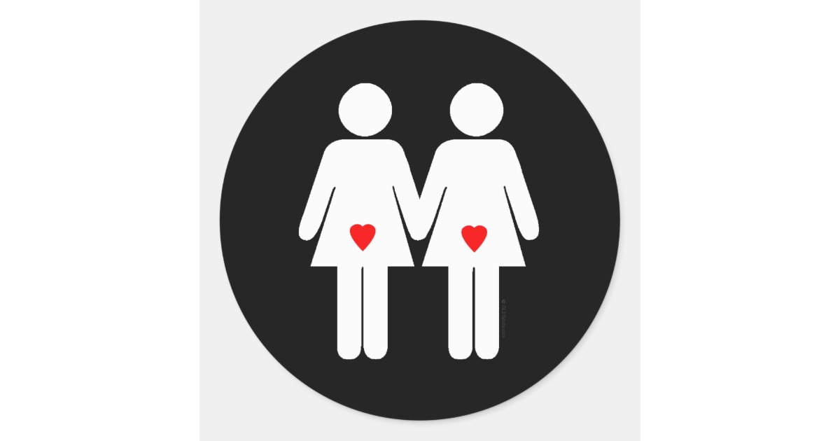 Lesbian Lovers Classic Round Sticker Zazzle