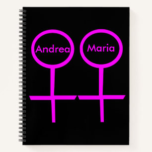 Lesbian Lovers Custom Notebook