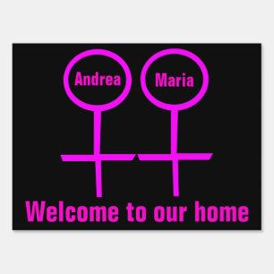 Lesbian Lovers Custom Sign