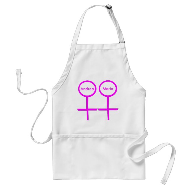 Lesbian Lovers Customizable Apron (Front)