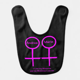 Lesbian LOvers Customizable Bib
