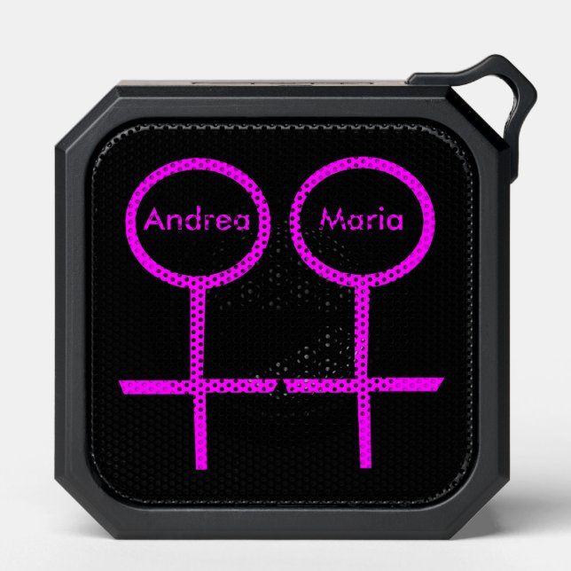 Lesbian Lovers Customizable Bluetooth Speaker (Front)