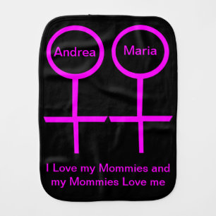Lesbian LOvers Customizable Burp Cloth