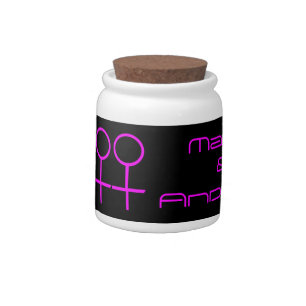 Lesbian Lovers Customizable Candy Jar