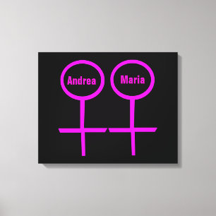 Lesbian Lovers Customizable Canvas Print