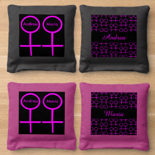 Lesbian Lovers Customizable Cornhole Bags