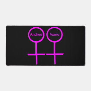 Lesbian Lovers Customizable Desk Mat