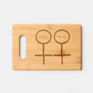 Lesbian Lovers Customizable Engraved Cutting Board