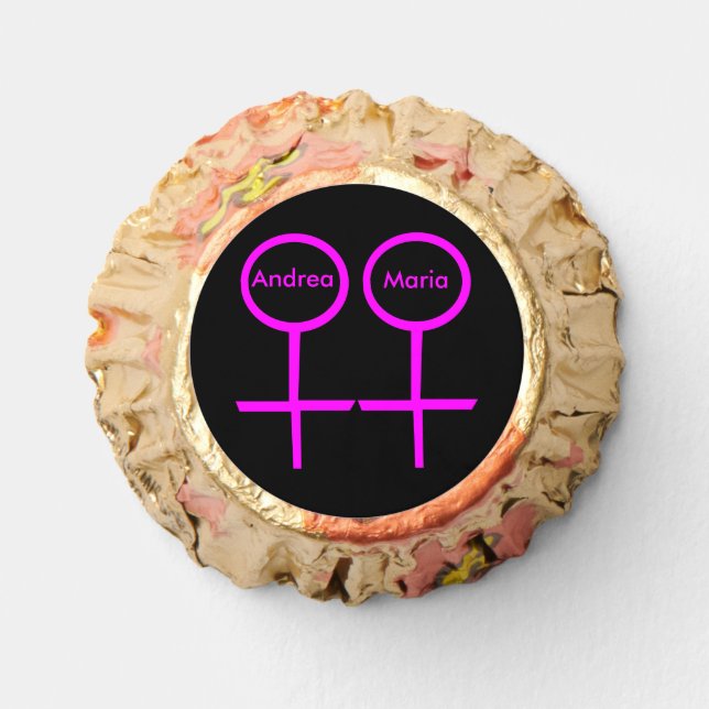 Lesbian Lovers Customizable Lesbian Wedding Reese's Peanut Butter Cups (Front)