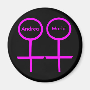 Lesbian Lovers Customizable Magnet