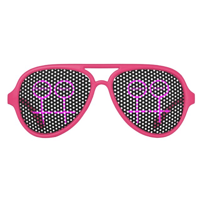 Lesbian LOvers Customizable Party Shades (Front)