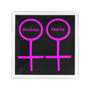 Lesbian Lovers Customizable Perfume Tray