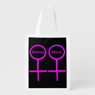 Lesbian Lovers Customizable Reusable Bag