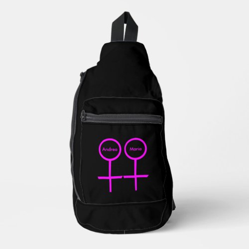 Lesbian Lovers Customizable Sling Bag