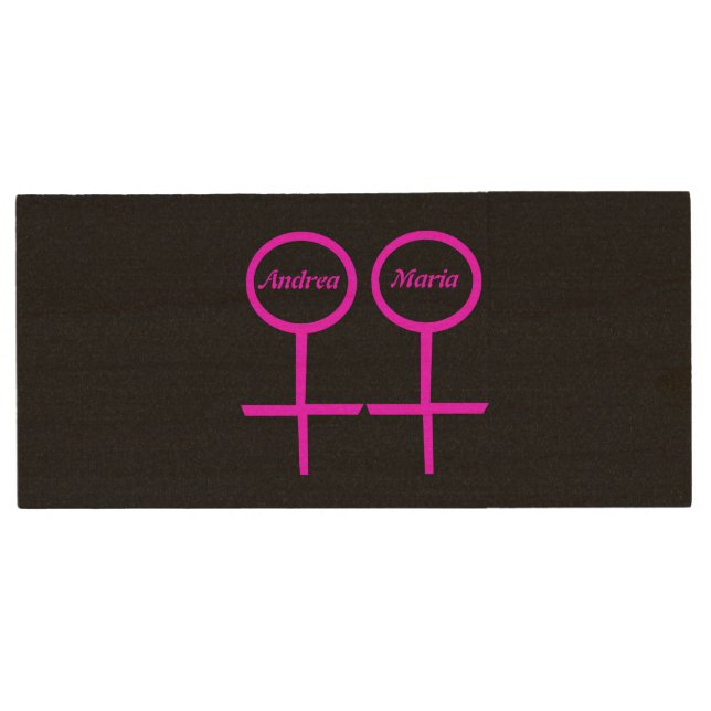 Lesbian Lovers Customizable USB Flash Drive (Front)