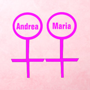 Lesbian Lovers Customizable Wall Decal
