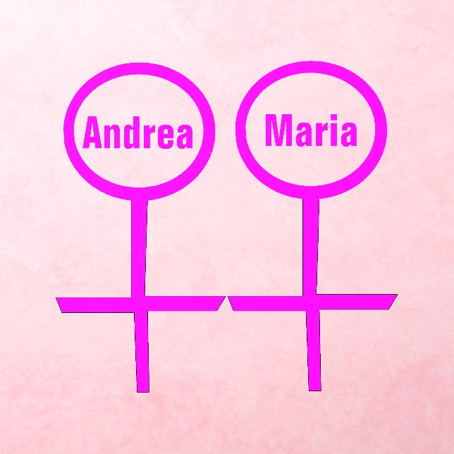 Lesbian Lovers Customizable Wall Decal (Insitu 3)