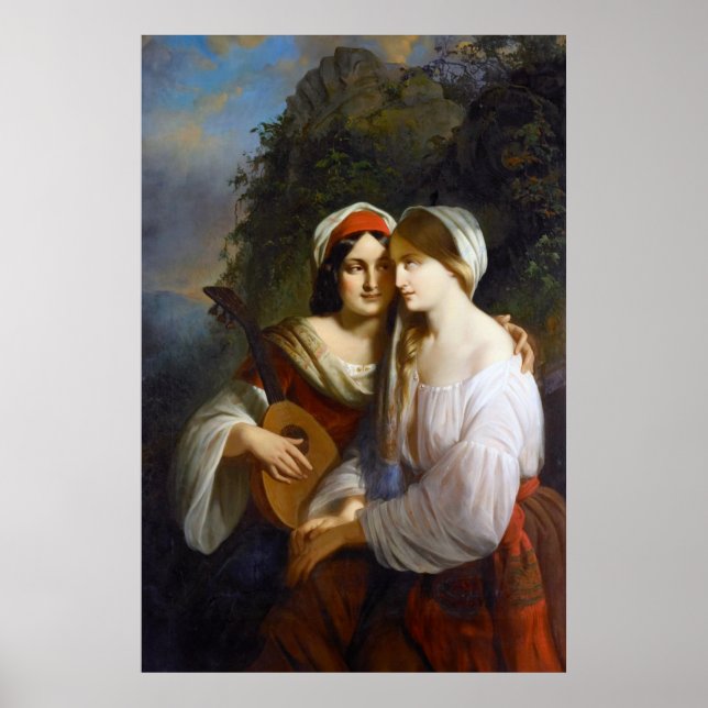 Lesbian Lovers in Italian Renaissance Poster (Front)
