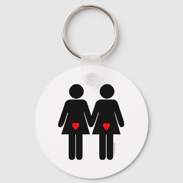 Lesbian Lovers Keychain (Front)