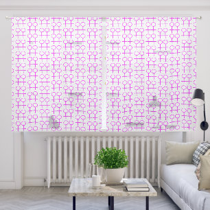 Lesbian Lovers Patterned Sheer Curtains