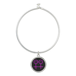 Lesbian Lovers Personalized Bangle Bracelet