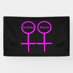 Lesbian Lovers Personalized Banner
