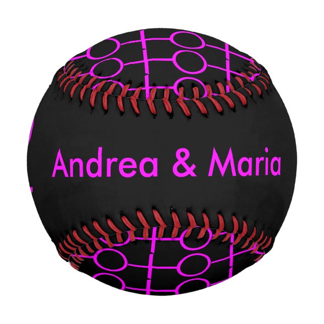 Lesbian Lovers Personalized Baseball (Front)