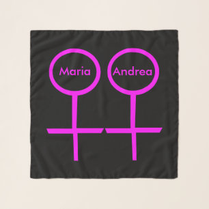 Lesbian Lovers Personalized Chiffon Scarf