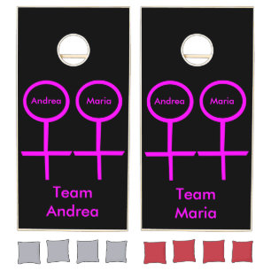 Lesbian Lovers Personalized Cornhole Set