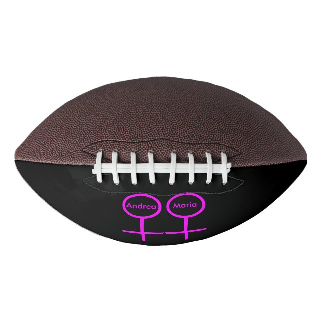 Lesbian Lovers Personalized Football (Front)