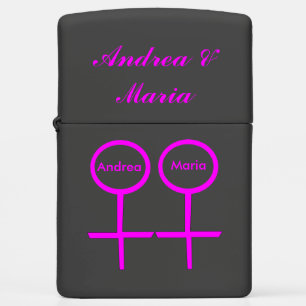 Lesbian Lovers Personalized Lighter