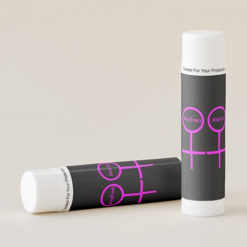 Lesbian Lovers Personalized Lip Balms