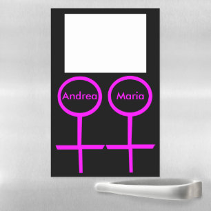 Lesbian Lovers Personalized Magnetic Dry Erase Sheet