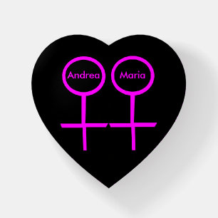Lesbian Lovers Personalized Paperweight