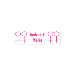 Lesbian Lovers Personalized Pocket Stamp