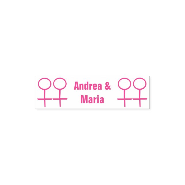 Lesbian Lovers Personalized Pocket Stamp (Design)