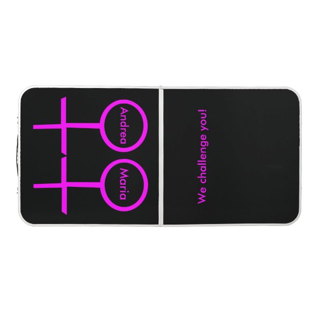 Lesbian Lovers Personalized Pong Table (Top)
