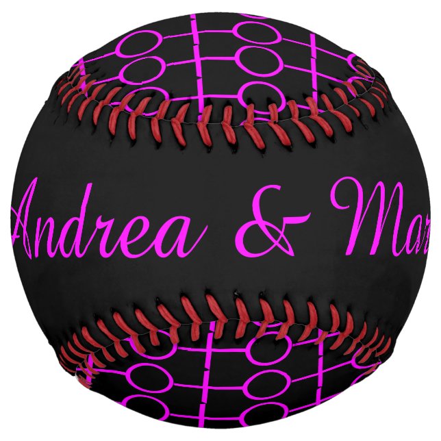 Lesbian Lovers Personalized Softball (Front)