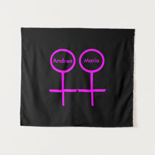 Lesbian Lovers Personalized Tapestry